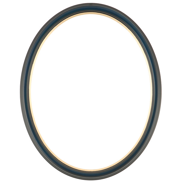 Hamilton Oval Picture Frame - Royal Blue with Gold Lip