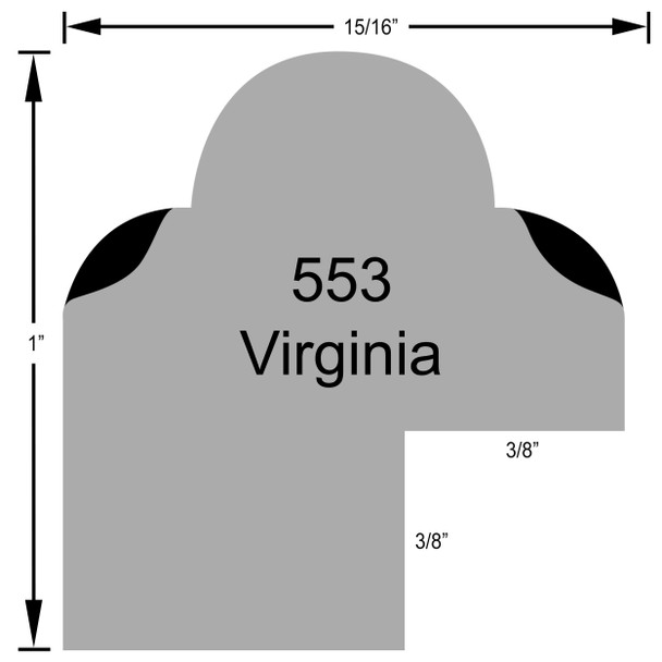 Virginia Oval Profile Drawing Virginia Oval Profile Drawing