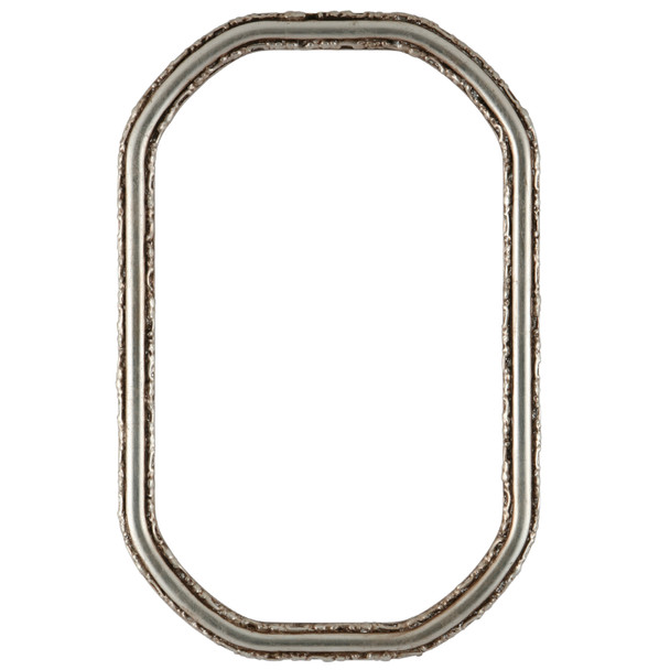 Virginia Octagon Picture Frame - Silver Leaf with Brown Antique