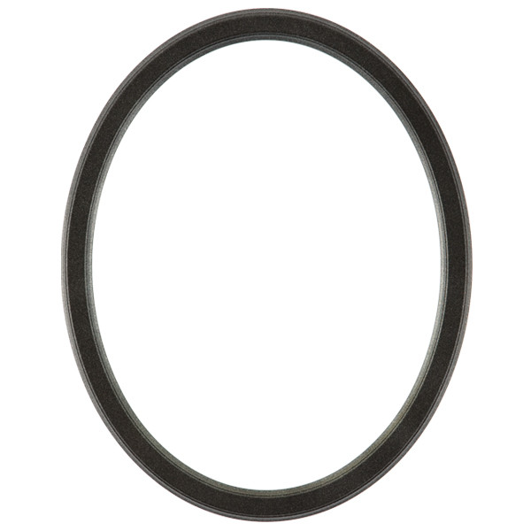 Toronto Oval Picture Frame - Black Silver