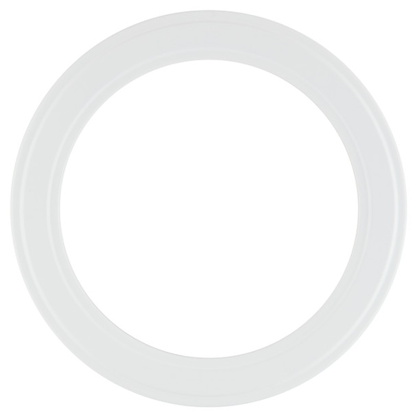 Wright Round Picture Frame - Linen White