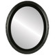 Kensington Flat Oval Mirror Frame in Gloss Black