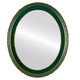 Kensington Flat Oval Mirror Frame in Hunter Green