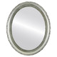 Kensington Flat Oval Mirror Frame in Silver Leaf with Black Antique