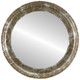 Kensington Flat Round Mirror Frame in Champagne Silver