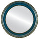 Kensington Flat Round Mirror Frame in Royal Blue