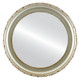 Kensington Flat Round Mirror Frame in Silver Shade