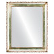 Kensington Flat Rectangle Mirror Frame in Silver Leaf with Brown Antique