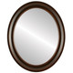 Newport Flat Oval Mirror Frame in Mocha