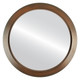 Regatta Flat Round Mirror Frame in Mocha