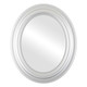 Lancaster Flat Oval Mirror Frame in Silver Spray