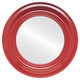 Lancaster Flat Round Mirror Frame in Holiday Red