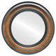 Lancaster Flat Round Mirror Frame in Vintage Walnut