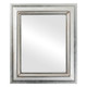 Lancaster Flat Rectangle Mirror Frame in Silver Leaf with Brown Antique