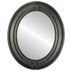 Winchester Flat Oval Mirror Frame in Black Silver