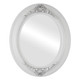Winchester Flat Oval Mirror in Linen White