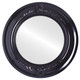 Winchester Flat Round Mirror Frame in Gloss Black