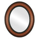 Somerset Flat Oval Mirror Frame in Vintage Walnut