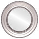 Somerset Flat Round Mirror Frame in Silver Spray