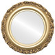 Venice Flat Round Mirror Frame in Gold Spray