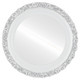 Venice Flat Round Mirror in Linen White