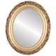 Venice Flat Oval Mirror Frame in Gold Spray