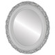 Venice Flat Oval Mirror in Linen White