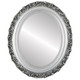 Venice Flat Oval Mirror Frame in Silver Spray