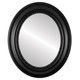 Chicago Flat Oval Mirror Frame in Gloss Black