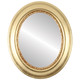 Chicago Flat Oval Mirror Frame in Gold Leaf