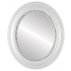 Chicago Flat Oval Mirror in Linen White