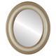 Chicago Flat Oval Mirror Frame in Taupe