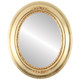 Boston Flat Oval Mirror Frame in Gold Leaf