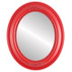 Boston Flat Oval Mirror Frame in Holiday Red