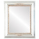 Boston Flat Rectangle Mirror Frame in Silver Leaf with Brown Antique