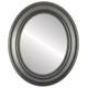 Heritage Flat Oval Mirror Frame in Black Silver