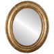 Heritage Flat Oval Mirror Frame in Champagne Gold