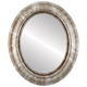 Heritage Flat Oval Mirror Frame in Champagne Silver