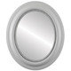 Heritage Flat Oval Mirror in Linen White