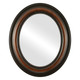 Heritage Flat Oval Mirror Frame in Walnut