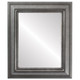 Heritage Flat Rectangle Mirror Frame in Black Silver