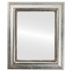 Heritage Flat Rectangle Mirror Frame in Silver Leaf with Brown Antique