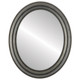 Philadelphia Flat Oval Mirror Frame in Black Silver
