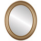 Philadelphia Flat Oval Mirror Frame in Desert Gold