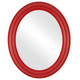 Philadelphia Flat Oval Mirror Frame in Holiday Red