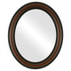 Philadelphia Flat Oval Mirror Frame in Walnut