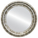 Philadelphia Flat Round Mirror Frame in Champagne Silver