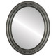 Florence Flat Oval Mirror Frame in Black Silver