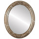 Florence Flat Oval Mirror Frame in Champagne Silver