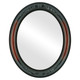 Florence Flat Oval Mirror Frame in Rosewood